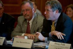 All American Clothing Co. Owner Lawson Nickol with U.S. Senator Sherrod Brown (D-OH)